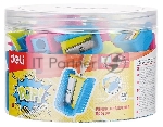 Точилка для карандашей ручная Deli ER00106 PoP 1 отверстие пластик ассорти туба