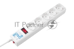 Фильтр-удлинитель , PC 0,5м 5р, бел. 10А, SPG-B-0,5M-WHITE
