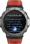 Смарт-часы Amazfit T-Rex 3 A2323 48.5мм 1.5" AMOLED корп.темно-серый рем.красный разм.брасл.:145-210мм (1746757)