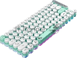 Беспроводная клавиатура Gembird KBW-9, 80кл, подсветка 6 цв, BT 5.1/радио/USB, белая