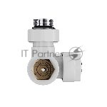 Узел нижнего подключения термостатический угловой Royal Thermo Design Pro 15мм М30х1,5 (Белый)