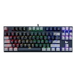 Проводная механическая клавиатура Gembird KB-G600-1, 87кл, Rainbow, коричн.свитчи, 1.8м, черная
