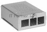 Корпус перфорированный Qumo с доп.креплением, Aluminum Case, Raspberry Pi 4B, silver(RS036)
