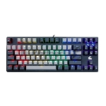 Проводная механическая клавиатура Gembird KB-G600, 87кл, Rainbow, красн.свитчи, 1.8м, черная