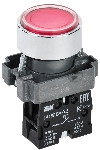 Кнопка LA167-BAF42 d=22мм 1р красная IEK