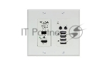 Встраиваемая панель-приёмник MuxLab 500777-RX-WH HDMI/VGA/USB over IP PoE, UHD-4K белый