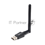 Сетевой адаптер WiFi+Bluetooth Gembird WNP-UA-019, двухдиапазонный с антенной, 600Мбит, USB, 802.11b/a/g/n/a