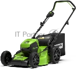 Газонокосилка аккумуляторная  GreenWorks GD60LM46HPK4, 60V, 46 см, бесщеточная, с 1хАКБ 4 А.ч. и ЗУ (2502807UB)