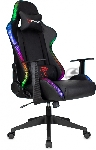 Кресло игровое Zombie GAME RGB черный эко.кожа/ткань крестов. пластик