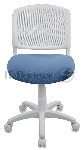 Кресло детское Бюрократ CH-W296NX/26-24 TW-15 белый, спинка сетка, сиденье голубой 26-24