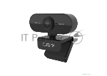 Веб-камера CBR CW 852HD Black с матрицей 1,3 МП, разрешение видео 1280х720, USB 2.0, встроенный микрофон с шумоподавлением, фикс.фокус, крепление на мониторе, длина кабеля 1,5 м, цвет чёрный