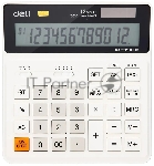 Калькулятор бухгалтерский Deli EM01010 белый 12-разр.