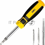 Многофункциональная отвертка 6-в-1 Deli DL260206 В комплекте биты SL5, SL6, PH1, PH2