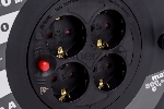 Удлинитель на катушке 4х30м 2P+PE 10А УК30 с термозащ. 3х1.0кв.мм GENERICA IEK WKP10-10-04-30-G
