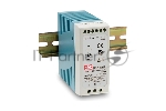 Блок питания AC-DC, 60Вт, на DIN рейку, вход 90-264В AC, 47-63Гц, 127-370В DC, выход 12В,5А, регулировка 12-15В, димминг 3 в 1, в кожухе