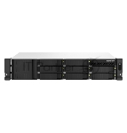 Сетевое хранилище SMB QNAP TS-873AeU-RP-4G NAS 8 HDD trays, 2x 2.5 GbE. 64-bit 4-core AMD V1500B 2,2 GHz, 4 GB. RAM (1*4 GB) up to 32GB (2*16 GB), 2 x M2 2280 (PCIe Gen3 x 1), 2xPSU W/o rail kit RAIL-B02