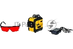 Лазерный уровень мультипризменный LX 360-3 Red, 30 м, 635 нм, акк. Li 2800 мАч, резьба 5/8" Denzel