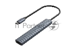 Концентратор Vention OTG USB 3.2 Gen 2 Type-C на 4 USB порта + USB-C PD Серый - 0.15м.