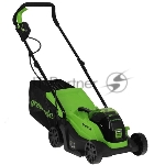 Газонокосилка аккумуляторная GreenWorks GD24LM33k2, 24v, 33 см, 1хАКБ 2Ач и ЗУ  (2516107UA)