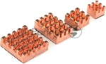 Набор радиаторов QUMO, 4 in 1 pure copper heat sink for Raspberry Pi 4B/4/3B/3/2, медь(RS015)
