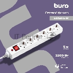Сетевой фильтр Buro 600SH-5-W 5м (6 розеток) белый (коробка)