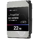 Жесткий диск серверный Western Digital 3.5"; 22TB  Ultrastar DC HC570 (WUH722222ALE6L4) SATA 6Gb/s, 7200rpm, 512MB, 4k/512e, Helium, Bulk