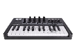 Клавиатура MIDI [231502] Arturia [MiniLAB 3 Black Edition] 25 клавиш, 8 энкодеров, 8 RGB пэдов, 8 фейдеров, дисплей, сенсорные регуляторы Pitch/Modulation, MIDI-выход, 1/4" Jack вход педали, режим Chord, арпеджиатор, USB-C