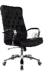 Кресло руководителя Бюрократ T-9928SL Fabric черный Italia Black, крестов. металл хром