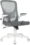 Кресло компьютерное Бюрократ ASTER N-W TW-04 Neo Grey темно-серый, сетка/ткань, крестов. пластик, пластик белый
