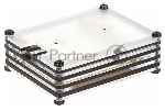 Корпус Qumo, 9-слойный акриловый + вентилятор, Raspberry Pi 4 , black transparent(RS041)