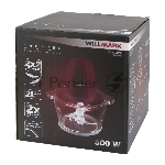 Измельчитель Willmark WMC-7088 (500Вт., стекл. чаша 2л., двойн. лезвия., рез. основание) пурпурный