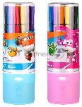 Фломастеры Deli EC150-18 Super Wings 18цв. пластиковая туба