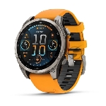 Смарт-часы Garmin Fenix 8 AMOLED Sapphire титановый серый, оранжевый 47мм