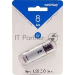Флеш диск 8Gb USB Drive <USB2.0> Smartbuy V-Cut Silver (SB8GBVC-S)