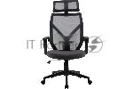 Кресло компьютерное Cactus CS-MC414-BK черный, сетка/ткань