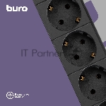 Сетевой фильтр Buro BU-SP1.8_USB_2A-B 1.8м (6 розеток) черный (коробка)