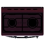 Плита газовая Flama CG 3202 B коричневый, конфорок 2 шт, духовка 30 л, 50 см x 85 см x 35 см