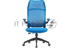 Кресло компьютерное Cactus CS-MC505-BL темно-синий, сиденье темно-синий, сетка/ткань, крестов. пластик