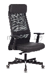 Кресло руководителя Бюрократ T-995/BLACK черный TW-01, искусственная кожа, крестовина металл