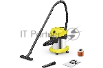 Строительный пылесос Karcher WD 3 S V-15/4/20 1000Вт (уборка: сухая) желтый
