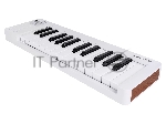 Клавиатура MIDI [231511] Arturia [MicroLab 3 White] 25 клавиш, чувствительных к скорости нажатия, сенсорные полосы pitch и modulation, режим игры аккордами, разъем для подключения педали, type-c, ПО: Analog Lab Intro, Ableton Live Lite. Цвет - белый.
