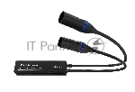 Конвертер Dante Infobit [iTrans DX-R-22] Аналоговый Аудио Декодер (Rx) с PoE: 1xRJ45(Dante); 2хXLR(M) (2 канала OUT). 44.1, 48, 96 kHz (24 bit). ПО Dante Controller. 125мм[Ш] x 33мм[Г] x 28мм[В]