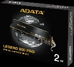 Твердотельный накопитель ADATA SSD LEGEND 900 PRO, 2000GB, M.2(22x80mm), NVMe 1.4, PCIe 4.0 x4, 3D NAND, R/W 7400/6500MB/s, IOPs н.д./н.д., TBW 1200, DWPD 0.3 (5 лет)