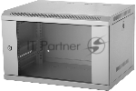 Шкаф телекоммуникационный настенный NEOMAX 6U (600х350), стеклянная дверь, замок (3шт) на ключе, разборный, цвет серый (1 коробка) NCB-WM6U-6035GK3-100-GY