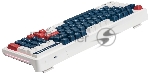 Игровая клавиатура проводная Defender Stormrider GK-425 RU,бел/син,94кн+FN,радуж,1.75м