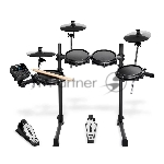 Электронная ударная установка Alesis TURBO MESH KIT TURBOMESHKITXEUK 8-ми дюймовый пэд малого барабана, 3 х 8-ми дюймовых пэда томов, 3 х 10-дюймовых тарелки: ride, hi-hat, crash, Педали-триггеры бас-барабана и хай-хета
