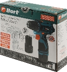 Дрель-шуруповерт Bort BAB-12x2Li-FD 93413151, Аккумуляторная, 12В, 2 АКБ