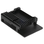 Корпус Qumo Aluminum case with double black fans, Raspberry Pi 4, black(RS010)