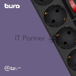 Сетевой фильтр Buro 500SH-5-SW-B 5м (5 розеток) черный (коробка)