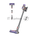 Вертикальный пылесос DYSON V8 Advanced silver nickel 492637-01